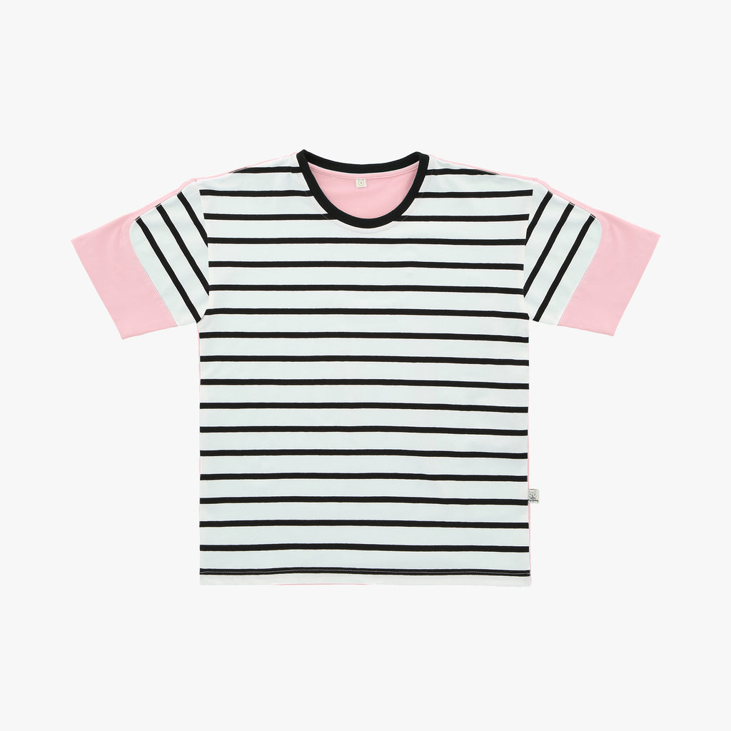 Pink Striped Colorblock Tshirt - Human - opdsg