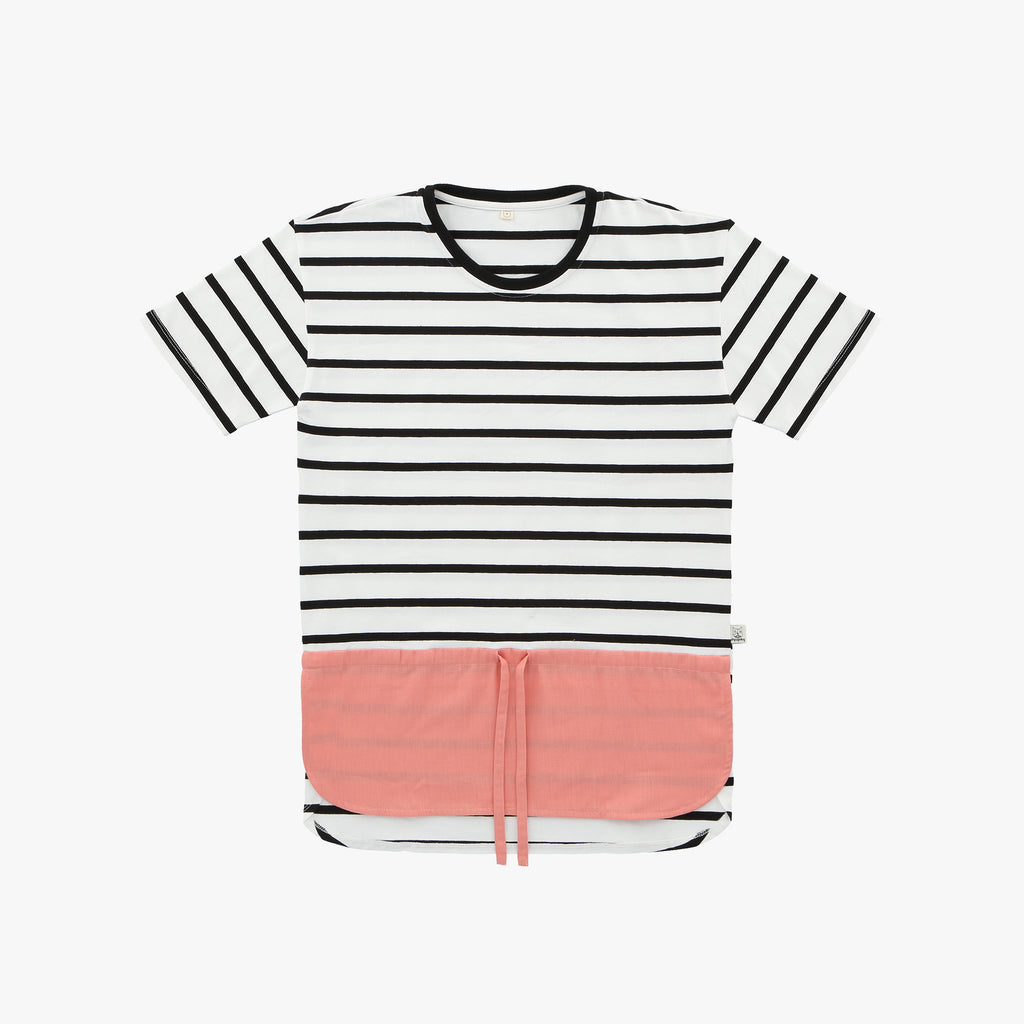 Pink Linen Striped Tshirt - Human - opdsg