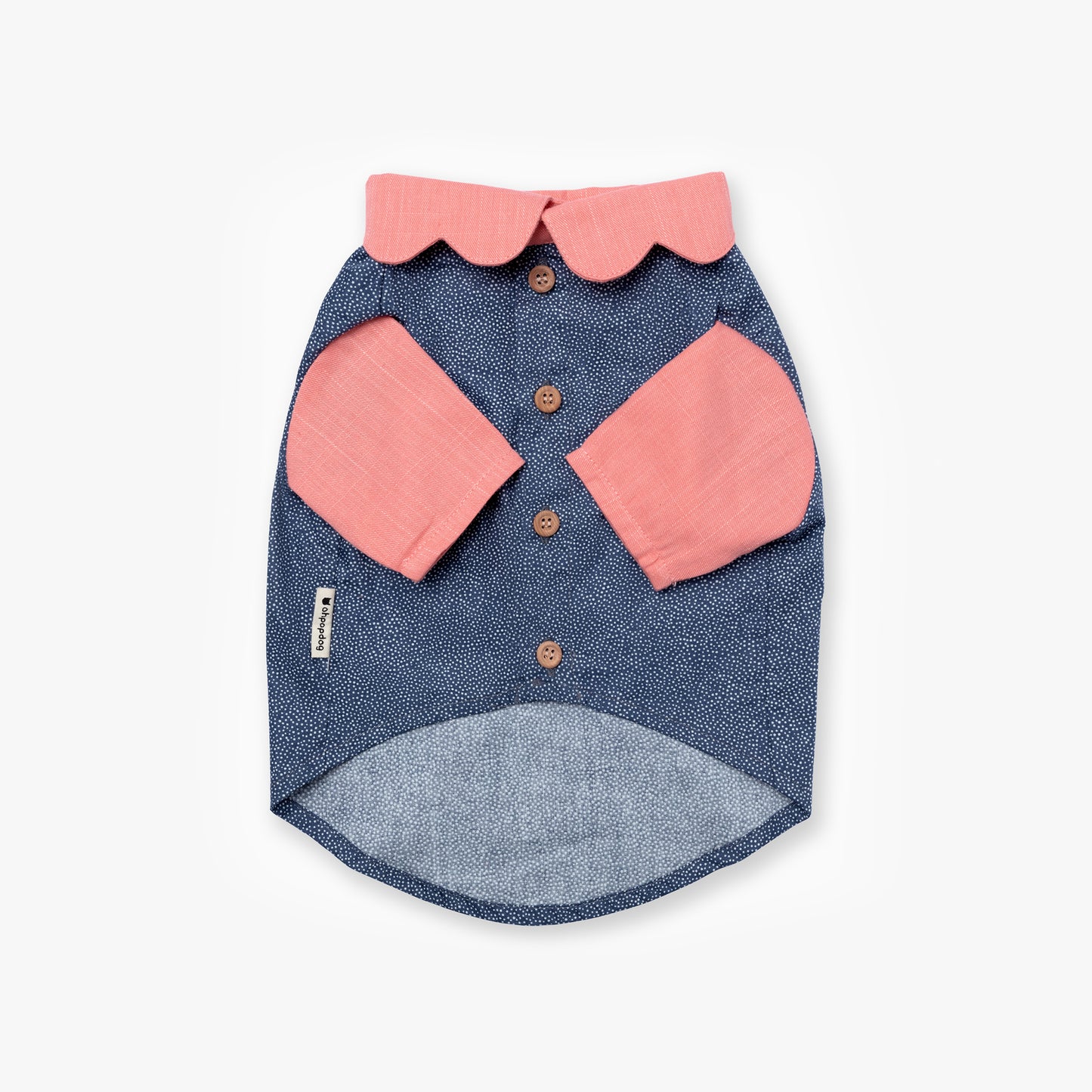 Shirt - Pink Scallop Polka Dot